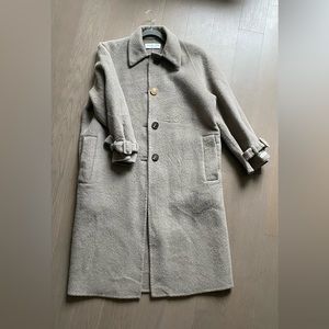 Korea Earl Grey Oversized Wool Coat Jacket (Frankie shop, ssense, COS, Zara)